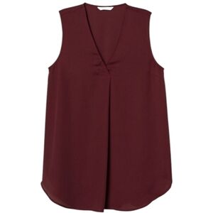 H&M sleeveless tunic high low top size 4